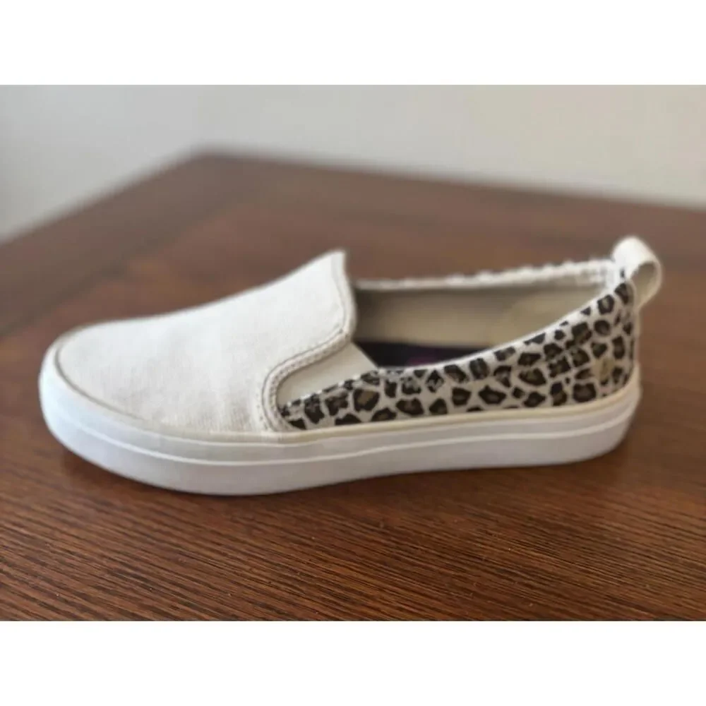 Sperry Women’s Crest Twin Gore Slip On Shoes Tan/Black Size 5.5M #STS85925